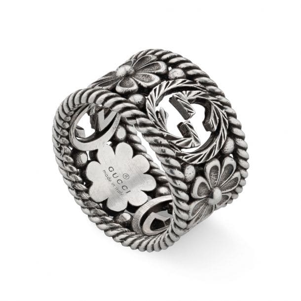 Double Gucci Interlocking Gucci Flowers Ring