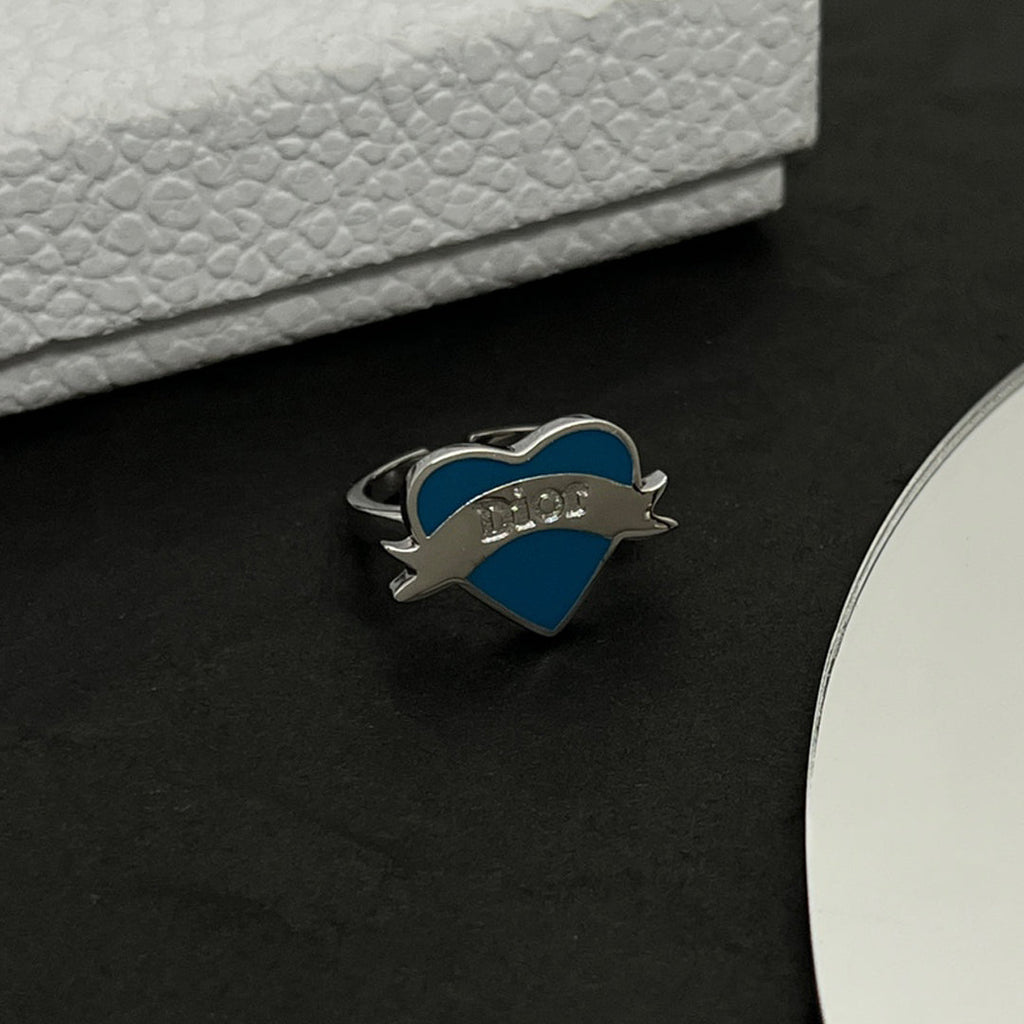 18K Dior Blue Heart Ring